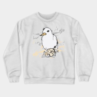 Fairy tern on an egg sketch Crewneck Sweatshirt